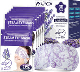 Masque oculaire ProCIV lavande en vapeur ouvert pour détendre les yeux.