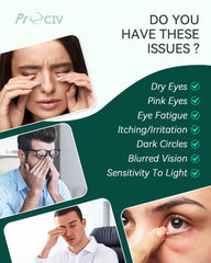 ProCIV Masque yeux avec attaches oreilles ajustement confortable
