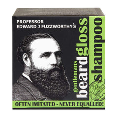 Barra champú para barba de Professor Fuzzworthy con ACV de Tasmania, limpieza suave.