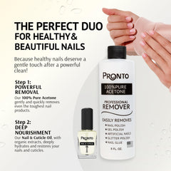 Pronto acetona remover esmalte, gel y uñas acrílicas con eficacia