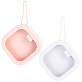 Prudiut organizador de coleteros rosa y blanco mantiene los accesorios ordenados