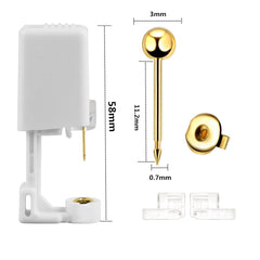 psaakon pendientes acero inoxidable 316L 20ga, acabado oro plata negro