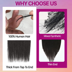 PSIOOL double-weft design resists tangling for long-lasting shine.