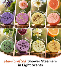 Psnli pastilla de vapor camelia con aroma elegante para el baño.