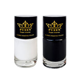 PUEEN MUST HAVE 805 Negro: botella para stamping con color intenso, ideal para contrastes.