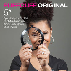 PuffCuff Original abrazadera 5 pulgadas, peinado sin dolor durante el día