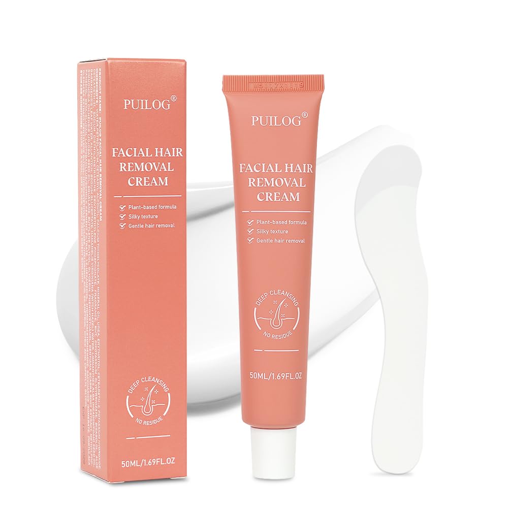 PUILOG crema depilatoria facial, botella vertido, depilación rápida para piel suave.