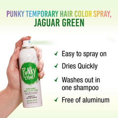 Punky Jaguar Verde: aplicación fácil para realzar el peinado sin esfuerzo