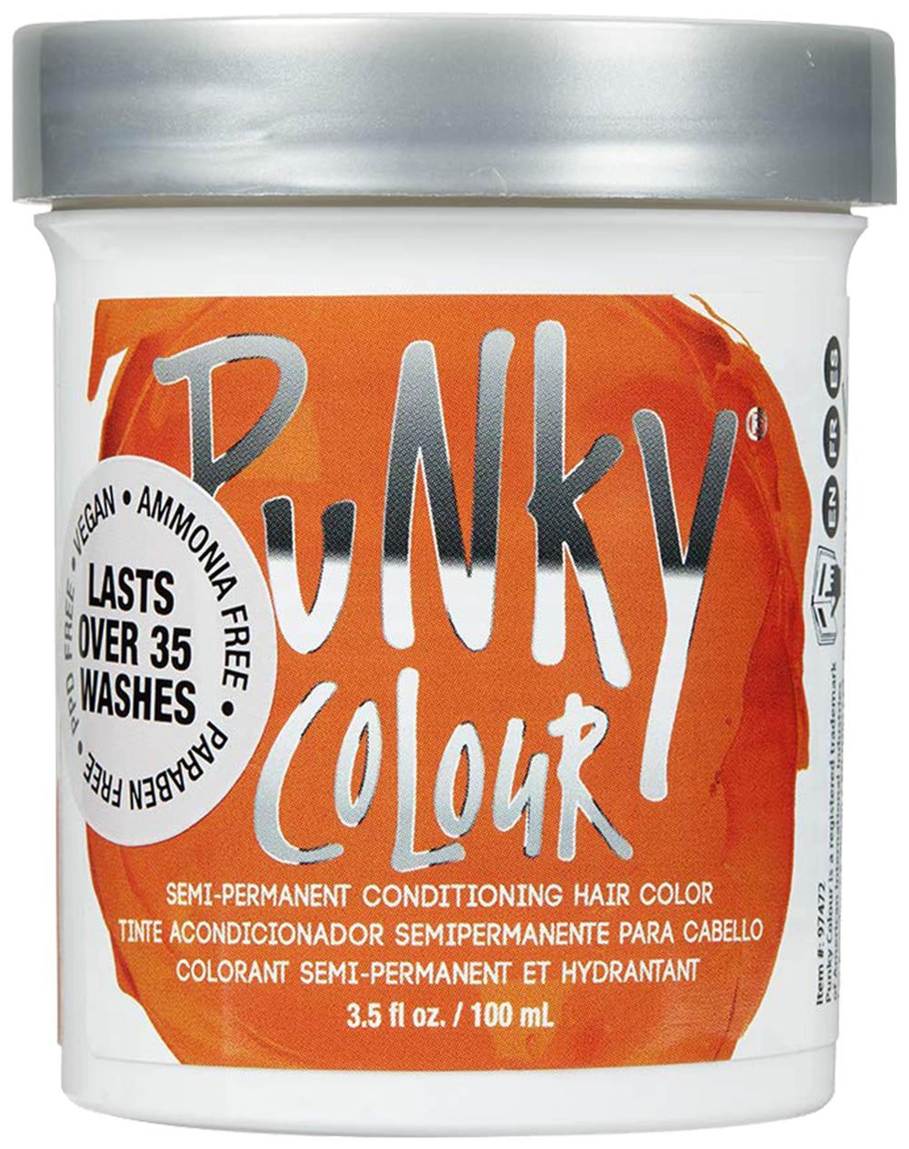Punky Flame: botella frontal con color naranja intenso para looks audaces.