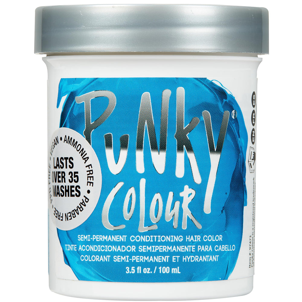 Punky Lagoon Blue: aplicación de tintura azul vibrante en cabello