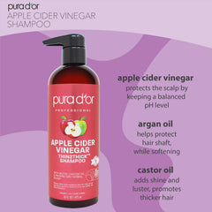 PURA D'OR ingredientes clave biotina y aceite de ricino para fortalecimiento.