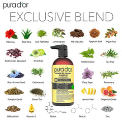 PURA D'OR formula enriched with argan oil nourishes the scalp.