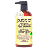PURA D'OR: etiqueta de la botella, inicio de rutina suave para el cabello.