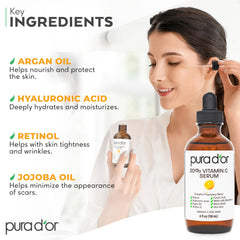 PURA D'OR serúm Vitamina C 20% textura ligera para rostro