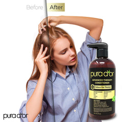 PURA D'OR Acondicionador Terapia Avanzada etiqueta-ingredientes – nutrientes para fortalecer el cabello