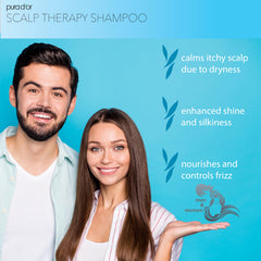 PURA D'OR Scalp Therapy con argán hidrata cabello y cuero cabelludo.