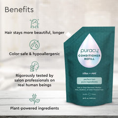 Puracy Acondicionador, aplicación en mano; facilita peinado en cabello medio.