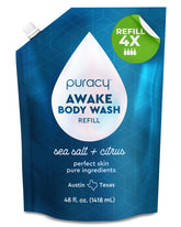 Puracy Recharge Gel Douche: bouteille prête à recharger, pratique et économique.