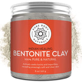 Pure Body Naturals polvo de bentonita en bote para limpieza de poros y detox