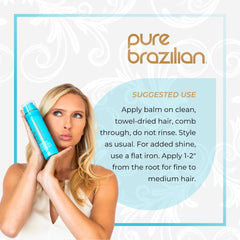 Pure Brazilian bálsamo, brillo suave y natural en el cabello