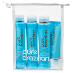 Kit Pure Brazilian: champú antiencrespamiento para viaje, cabello suave.