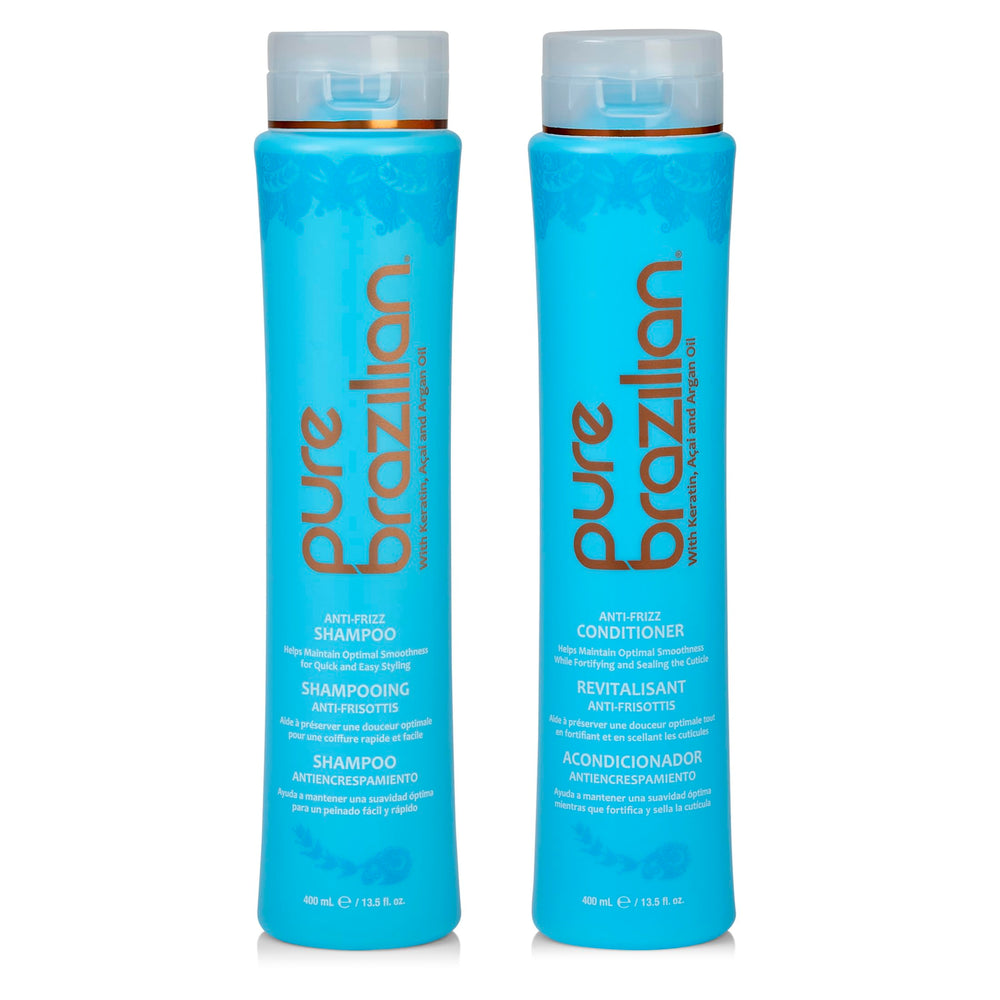 Pure Brazilian Shampoing anti-frisottis quotidien: lutte contre les mèches rebelles et hydrate.