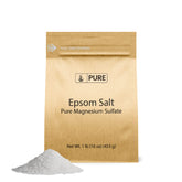 Pure Original Ingredients Sal Epsom en envase, sal pura para baños y usos del hogar.