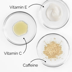PURE RESEARCH caffeine eye cream dispense pump showing easy, precise application