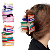 Pureadee clip de pelo libro azul, agarre firme para cabello fino.