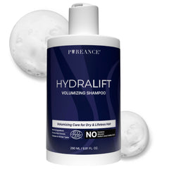 Pureance Hydralift: botella de champú voluminizante para cabello fino, cuerpo y brillo.