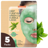 Purederm mascarilla burbujeante verde O2, purifica poros y refresca la piel