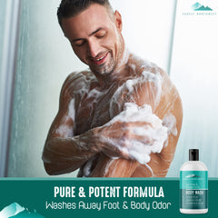 Purely Northwest gel de árbol de té, aceites naturales para ducha vigorizante