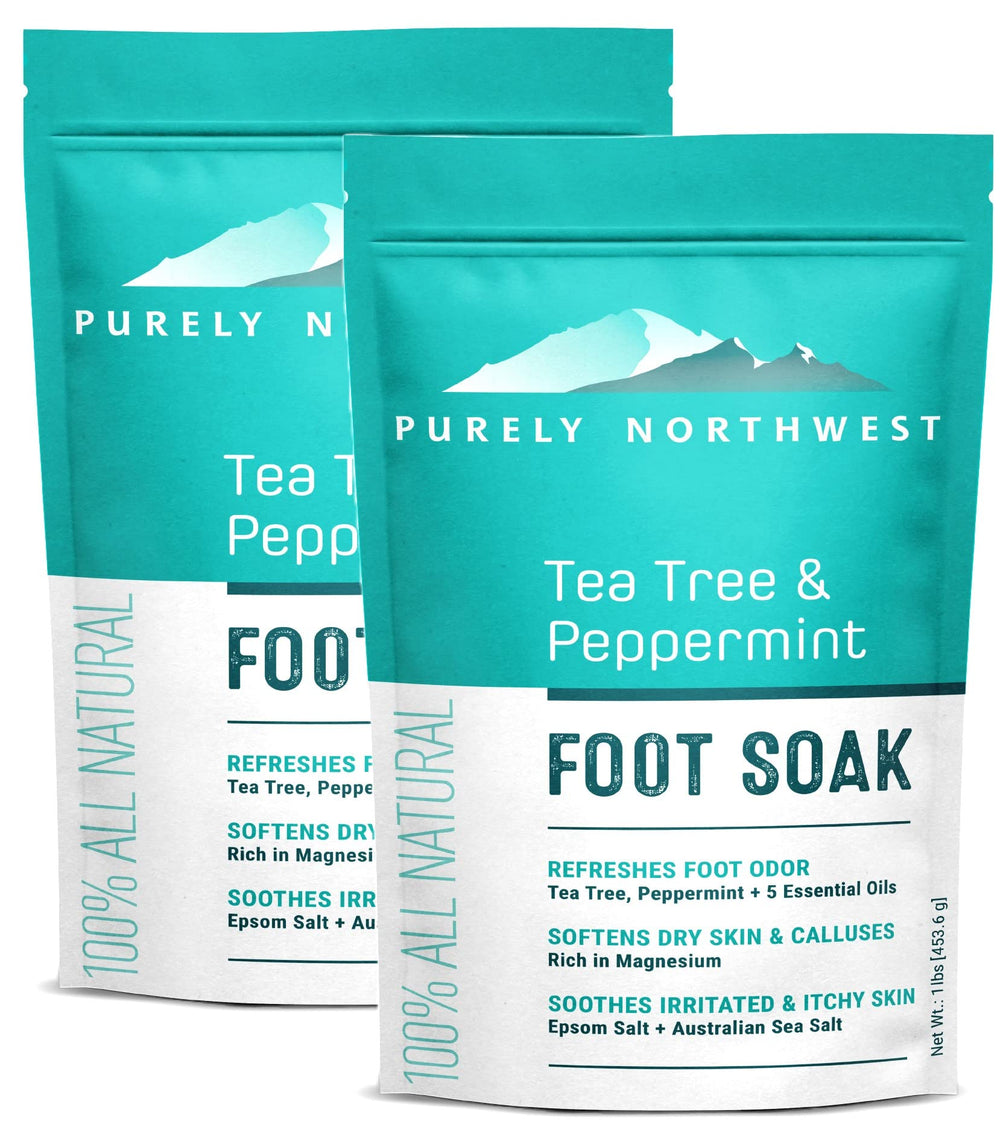Purely Northwest bano-pie-arbol-de-te: remojo suave para pies cansados