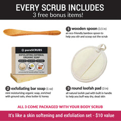 PureSCRUBS barra exfoliante de avena para suavizar la piel