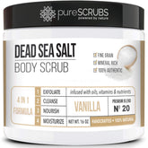 PureSCRUBS exfoliante de vainilla en pote 16oz para piel suave