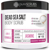 Gommage Jasmine purSCRUBS dans un pot pour une peau douce et radieuse.