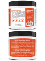 PureSCRUBS Sal del Mar Muerto grano fino, exfoliante suave para piel áspera.