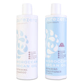 Purezero shampoo argán Marruecos, botella frontal, cabello suave.