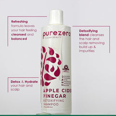 Purezero vinagre sidra manzana acondicionador: cabello suave y brillo natural tras la lavada.