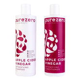 Purezero vinagre sidra manzana champú: equilibrio del pH para cuero cabelludo sano.