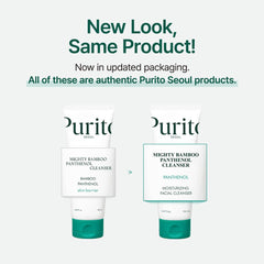Purito Mighty Bamboo Panthenol Cleanser, aplicación en rostro con espuma ligera.