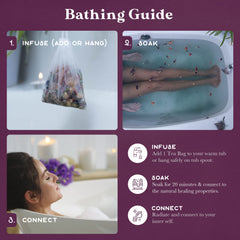 Purple Canyon Lunar Bath Tea: sales de Epsom y avena para relajar la piel