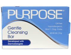 Barra limpiadora Purpose con espuma delicada para piel suave y fresca.