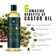 Pursonic Aceite de Ricino: aplicación en cuero cabelludo para fortalecimiento capilar