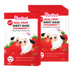 Puttisu mascarilla infantil de hoja frutal, textura suave para piel sensible.