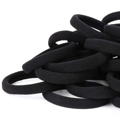 Qarwayoc coletas elásticas negras sujetan el cabello grueso sin tirar.