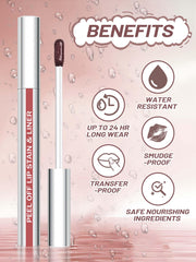 QCMME Lip Stain Acabado natural y mate para aspecto suave.