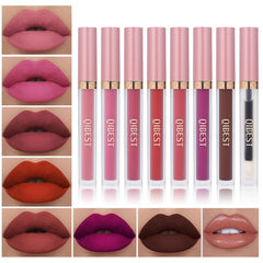 QiBest set-labios-mate-8-tonos: variedad de tonos para un acabado duradero