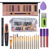 QiBest set maquillaje todo en uno con paleta de 12 sombras para looks diarios