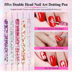 Qifuwanjingfeng cepillo-polvo-uñas, elimina polvo con suavidad durante el diseño.